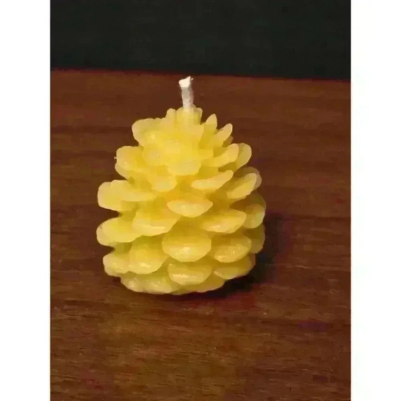Handmade Small Pinecone Beeswax  Candle - Picture 3 of 4